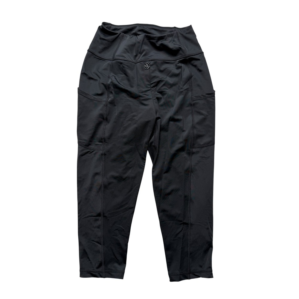 ZIPHERS Leggings Black Compression High Waisted Pockets Women's Size Large Hike